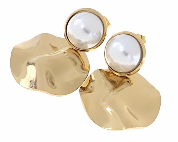 goldene Ohrringe aus Edelstahl