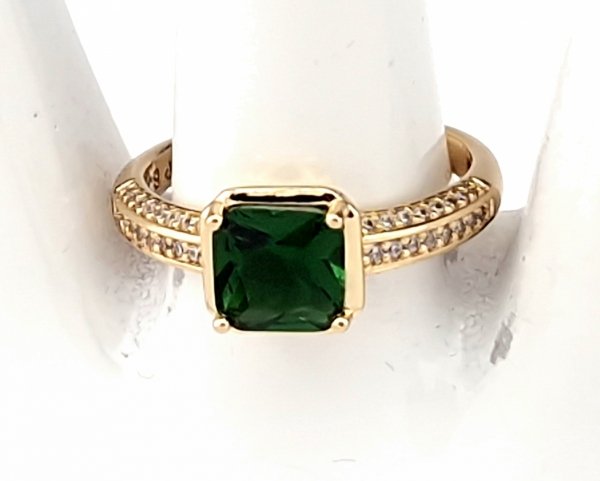 Goldring 18,60 mm. vergoldete Verlobung Xuping
