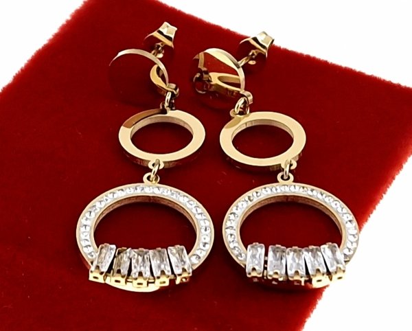 goldene Ohrringe aus Edelstahl