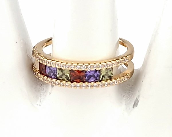 Goldring 18,60 mm. vergoldete Verlobung Xuping