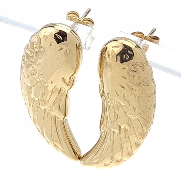 goldene Ohrringe aus Edelstahl