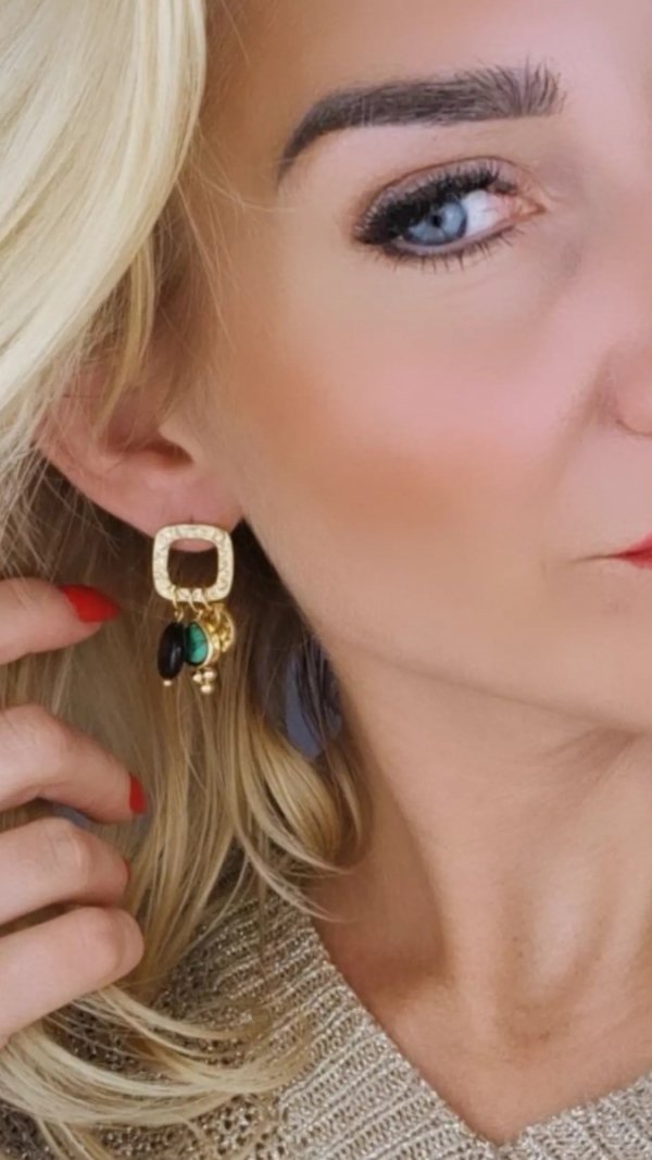 goldene Ohrringe aus Edelstahl