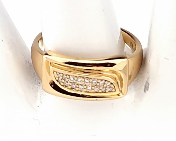 Goldring 18,60 mm. vergoldete Verlobung Xuping