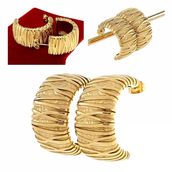 goldene Ohrringe aus Edelstahl