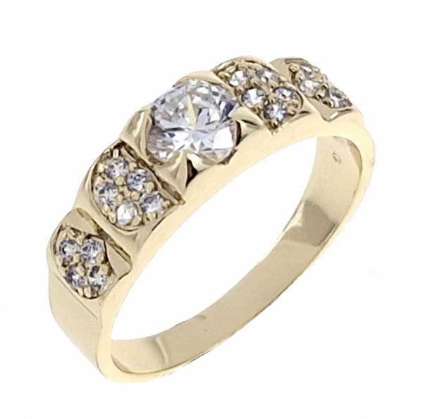 Goldring 18,60 mm. vergoldete Verlobung Xuping