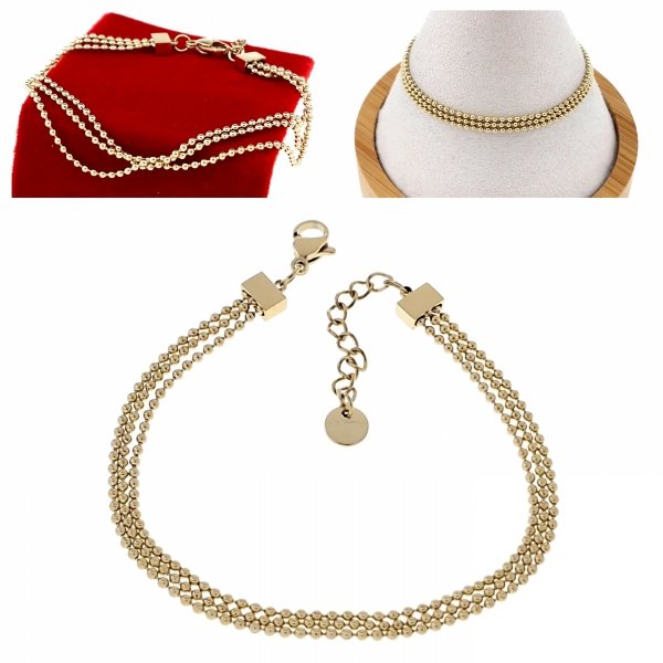 ARMBAND GOLD CELEBRITY EDELSTAHL