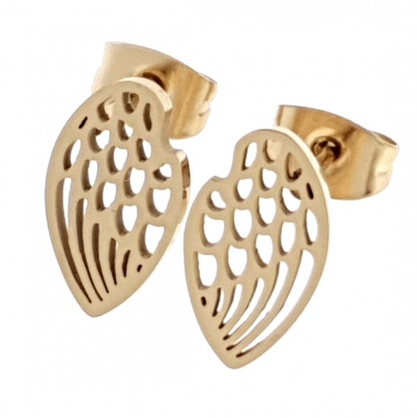 goldene Ohrringe aus Edelstahl