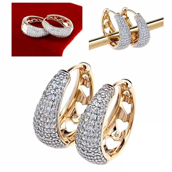 exklusive swarovski vergoldete ohrringe