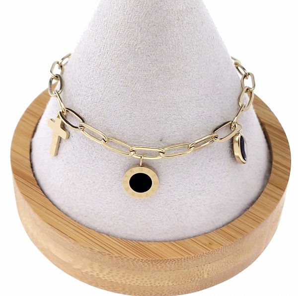 ARMBAND GOLD CELEBRITY EDELSTAHL