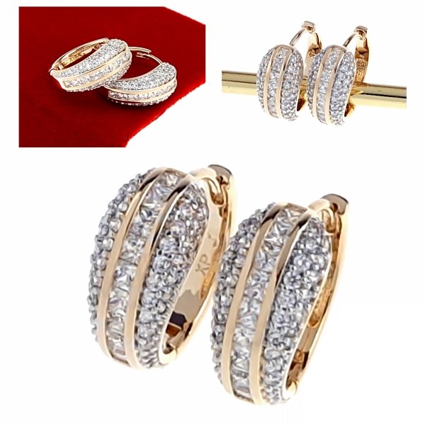 exklusive swarovski vergoldete ohrringe