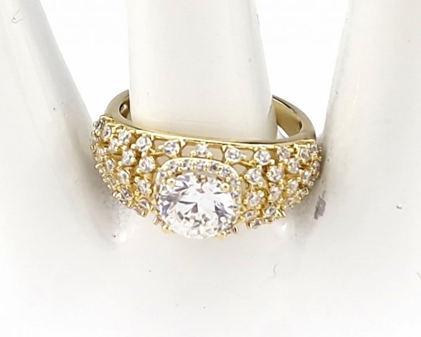 Goldring 18,60 mm. vergoldete Verlobung Xuping