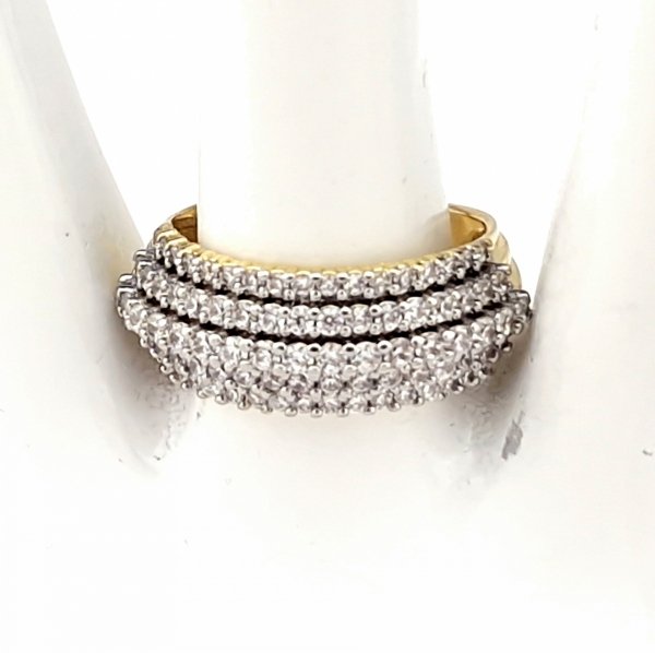 Goldring 18,60 mm. vergoldete Verlobung Xuping