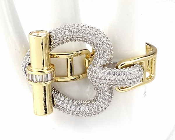 Goldring 17,00 mm. vergoldete Verlobung Xuping