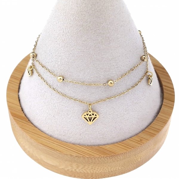 ARMBAND GOLD CELEBRITY EDELSTAHL