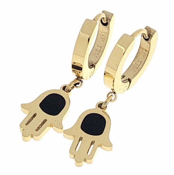 goldene Ohrringe aus Edelstahl