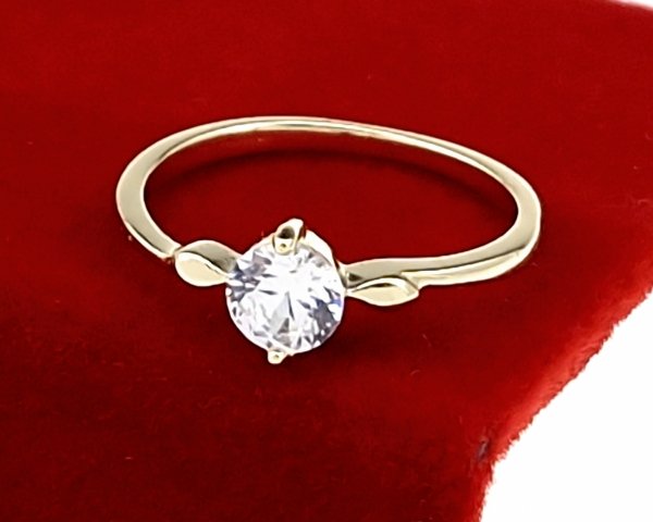 Goldring 18,60 mm. vergoldete Verlobung Xuping
