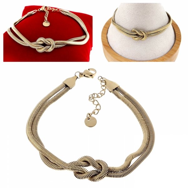 ARMBAND GOLD CELEBRITY EDELSTAHL