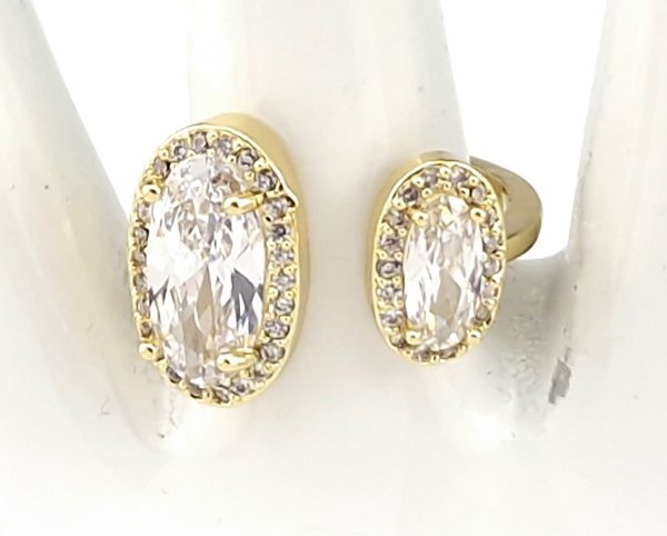 Goldring 17,00 mm. vergoldete Verlobung Xuping