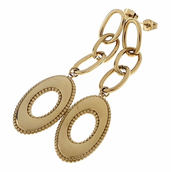 goldene Ohrringe aus Edelstahl
