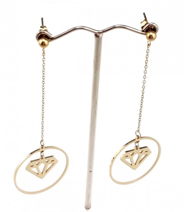 goldene Ohrringe aus Edelstahl