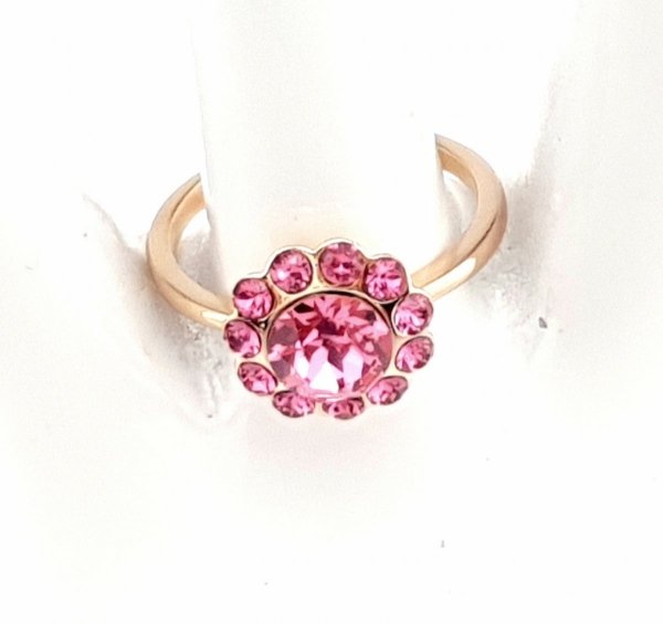 Goldring 17,00 mm. vergoldete Verlobung Xuping