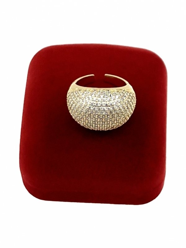 Goldring 17,00 mm. vergoldete Verlobung Xuping