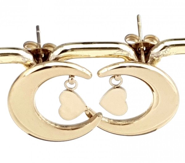 goldene Ohrringe aus Edelstahl