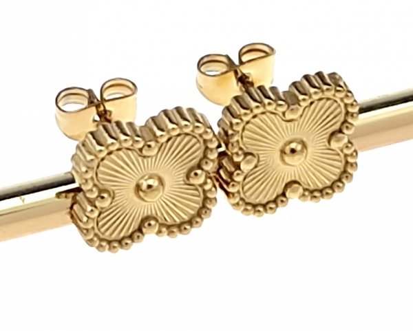 goldene Ohrringe aus Edelstahl