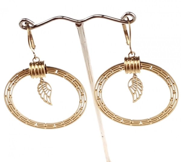 goldene Ohrringe aus Edelstahl