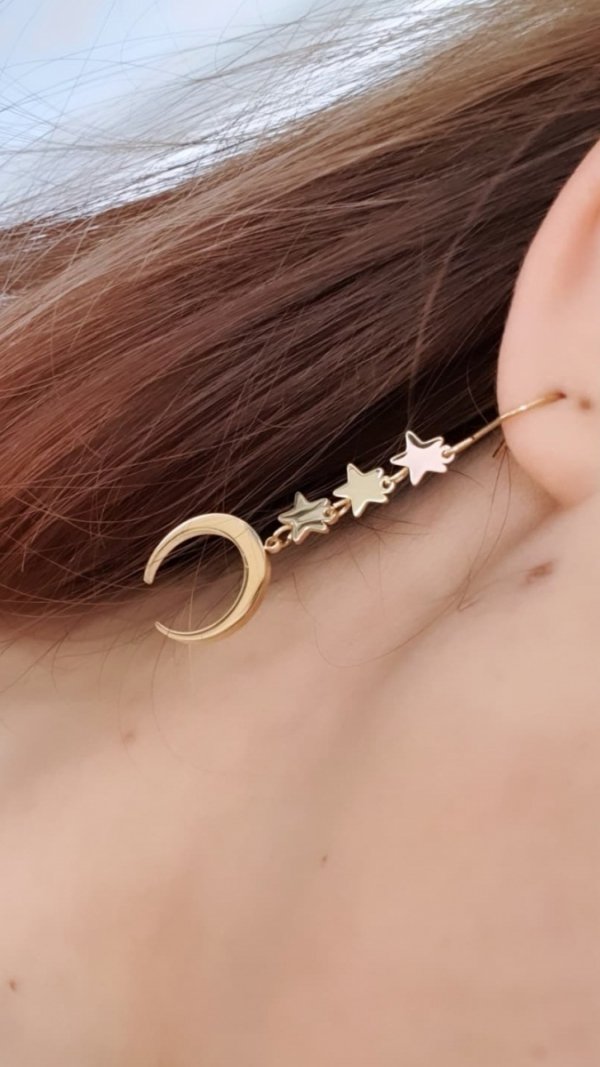 goldene Ohrringe aus Edelstahl