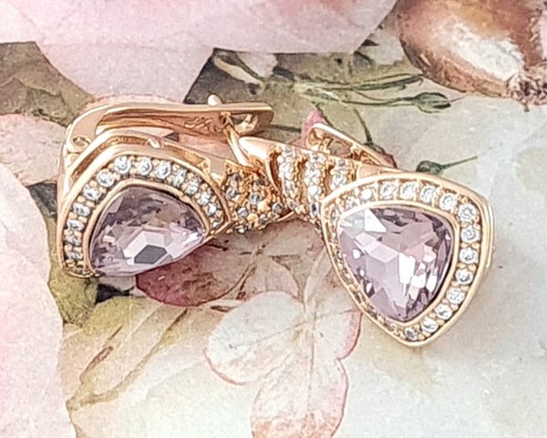 exklusive swarovski vergoldete ohrringe