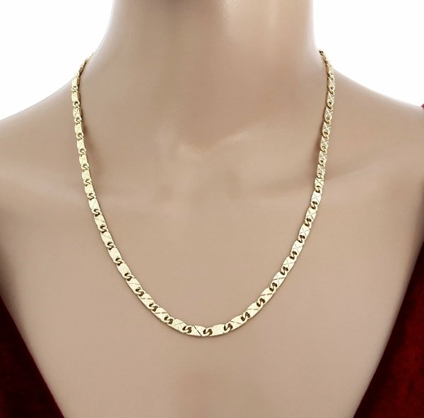 Goldene Kette Celebrity Vergoldete Halskette 14K XUPING