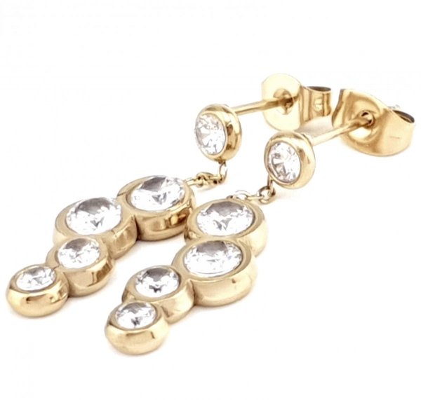 goldene Ohrringe aus Edelstahl