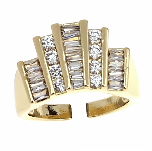 Goldring 17,00 mm. vergoldete Verlobung Xuping