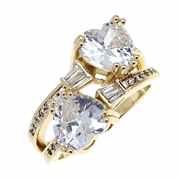 Goldring 17,00 mm. vergoldete Verlobung Xuping