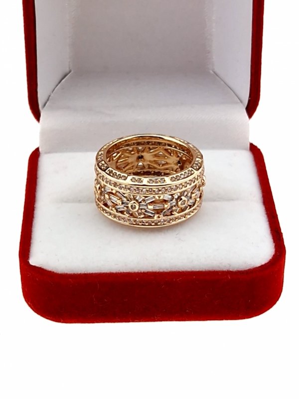 Goldring 18,60 mm. vergoldete Verlobung Xuping