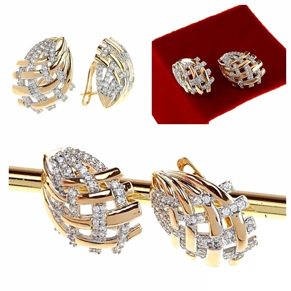 exklusive swarovski vergoldete ohrringe