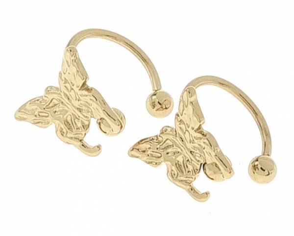 goldene Ohrringe aus Edelstahl