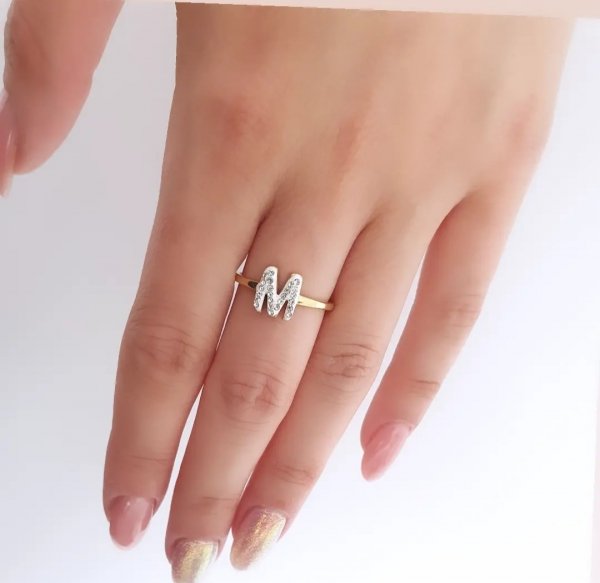 Ring 19,30 mm, goldener Edelstahl