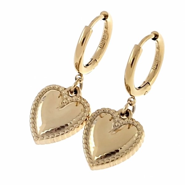 goldene Ohrringe aus Edelstahl