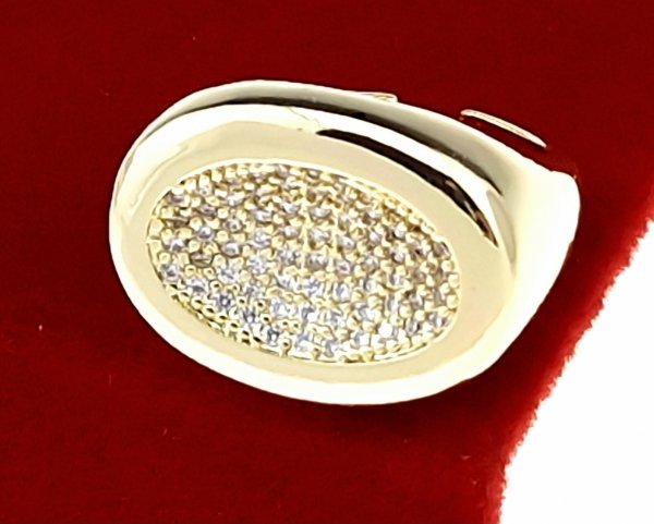 Goldring 17,00 mm. vergoldete Verlobung Xuping