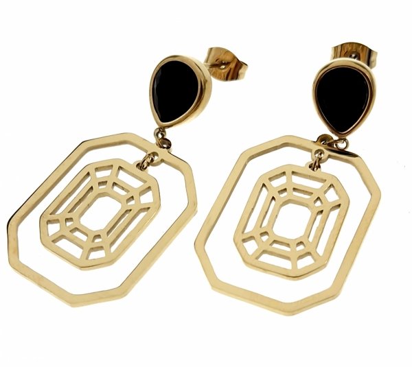 goldene Ohrringe aus Edelstahl