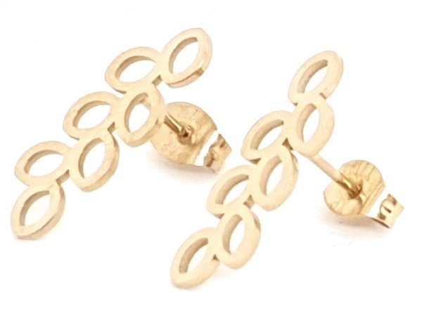 goldene Ohrringe aus Edelstahl