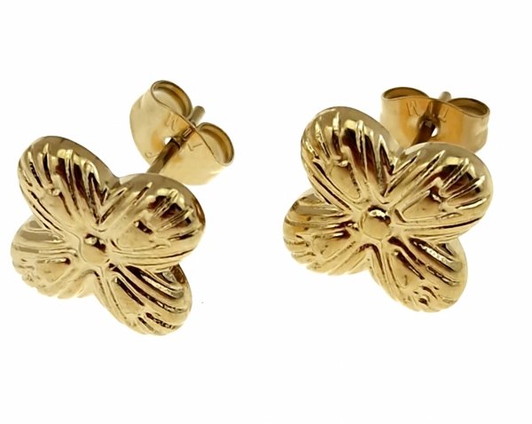 goldene Ohrringe aus Edelstahl