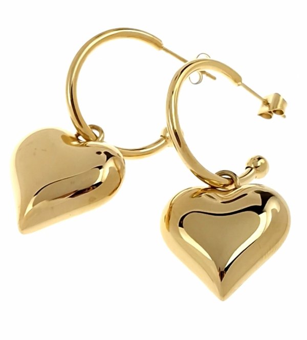 goldene Ohrringe aus Edelstahl