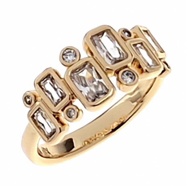 Goldring 18,60 mm. vergoldete Verlobung Xuping