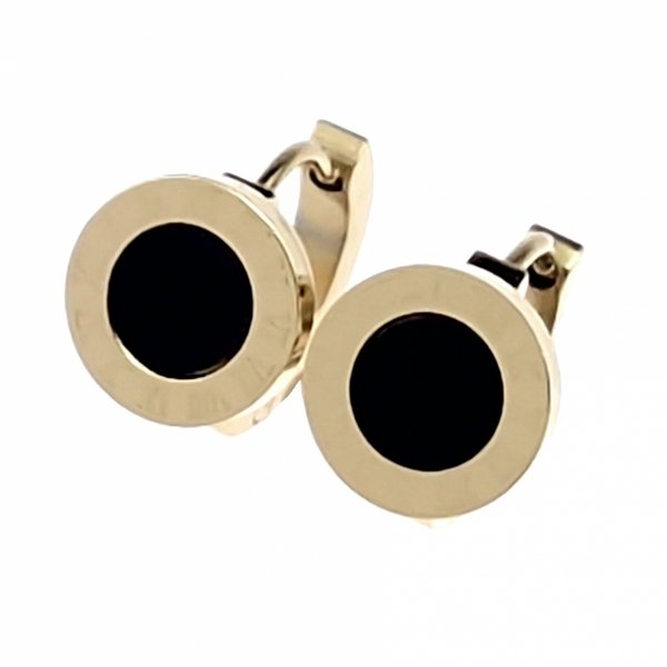 goldene Ohrringe aus Edelstahl
