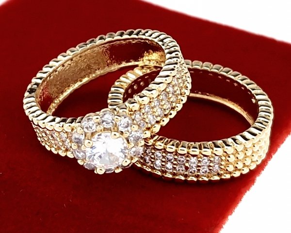 Goldring 18,60 mm. vergoldete Verlobung Xuping
