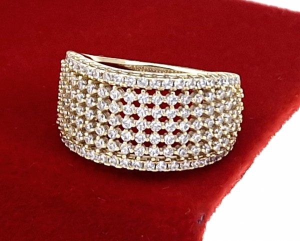Goldring 18,60 mm. vergoldete Verlobung Xuping