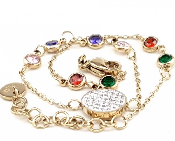 ARMBAND GOLD CELEBRITY EDELSTAHL